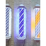 LED 조명 미용실 사인볼 회전간판 헤어샵 네온사인 빈티지 인테리어 외부벽등 램프 업소용 : 쇼퍼웨이브