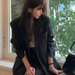 (타임세일)당일/ 베르가못 샌느 울 자켓 싱글 카라 루즈핏 jk (2col) : Not special