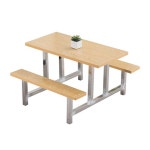 4인용 식당 의자 일체형 테이블 매점 세트 구내식당 : 트리즈마켓