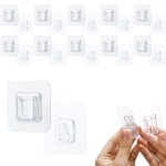 무타공 멀티 양면 접착 벽 후크 홀더 10 세트 무타공 다용도 벽 접착 투명 후크 양면 걸이 벽걸이 : 행밤