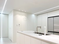 대면형주방 아일랜드식탁 화이트 주방 싱크대 오로라대리석 시공포함 : 한솔홈