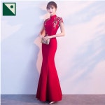 비즈드레스 슬림 시니어 공연복 합창단 무대의상 우아한 드레스 : HILLZO-JHP