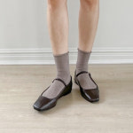 부들부들 사각코 메리제인 플랫슈즈 단화 (1cm) : 컴온슈