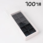 PET 투명 화이트 슬리브 초콜릿상자(검정내피) 10구 - 100개 : 동그란 베이킹