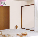 kcc 신한벽지 친환경 장폭합지 2024아이리스 6872-5번 플라넬 라이트 핑크 1롤(5평) : 행복한벽지