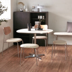 바이더하임 HPL 원형테이블 600 화이트 식탁 다리A타입 : 바이더하임