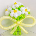 로나파티 요술 풍선 화이트 데이지 꽃다발 재료 만들기 꽃풍선재료 DIY : RONA PARTY