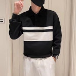 남성 봄가을 헨리넥 티셔츠 루즈핏 긴팔 맨투맨 Nru124WY6 : 한국동형 주식회사