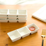 나눔접시 플레이팅 반찬그릇 라운드 3칸접시 : 오드리 마켓