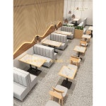 뚱베 붙박이의자 소파 식당 업소용 벽의자 미용실의자 쿠션 인테리어 대기실의자 : 진베상점