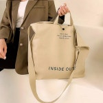 캔버스백 데일리 학생가방 크로스 토트 숄더 겸용 에코백 남여공용 : 노글렛