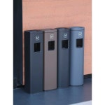 흡연장 재떨이 흡연식 옥상 야외 담배 꽁초 재털이 흡연장  야외 담배 꽁초 재떨이-실버(사각) : 구대청년몰