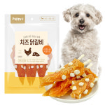 퍼피아이 애견 칭찬보상 육포 간식 치즈 닭갈비, 100g, 1개 : 마녀의펫