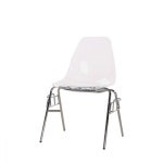 1color 의자 플라스틱 미드센추리 카페 디자인체어 K2111 모던 인테리어 투명 스틸 : 엠에스엠투웰븐