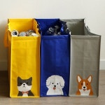 넉넉한 사이즈 다용도 똑딱이 버튼 결합 강아지 타포린 백 3종세트 분리수거 빨래 가방 장바구니 피크닉 쇼핑백 : 내일의쇼핑