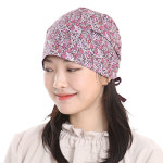 H3112 작은꽃 두겹 끈 두건 : 색동호박