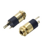 PJ-392 스테레오 암 오디오 소켓 잭 커넥터 나사 포함 3 핀 금도금 3.5mm 1 개 : 용산유통