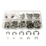 200PCS 304 스테인레스 스틸 E-클립 구색 키트 M1.5-10 Circlip 외부 유지 링 세트 : 용산유통