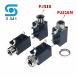 스테레오 헤드폰 잭 소켓 헤드폰용 오디오 너트 PJ-316M PJ-316 PJ316 PJ316M 3 핀 3.5mm 5/10 개 : 용산유통