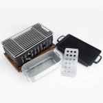 미니화로 가정용 일본식 개인 캠핑 소형 1인용 화로대 소형사각스토브(스테인리스스틸그릴그리드포함) : 직구는직구다