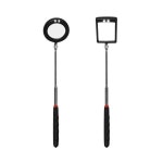 HONGCHAOUS LED가 포함된 2Pack 텔레스코프 검사 거울 원형 3 사각 2 회전 360도 확장 가능한 손잡이 1134 기계 엔지니어 공구 : 폴크라스