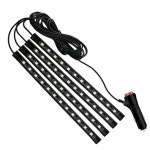자동차 인테리어 LED 라이트 바 1224V 48 4 in 1 백라이트 주변 무드 풋 USB 장식 램프 스트립 액세서리 : 세레나티몰