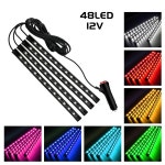 자동차 인테리어 LED 라이트 바 1224V 48 4 in 1 백라이트 주변 무드 풋 USB 장식 램프 스트립 액세서리 : 세레나티몰