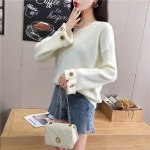 크롭니트 골지니트 H9518 가을/겨울 여성 풀오버 스웨터 롱니트 울니트 : 보이팔