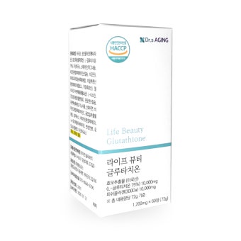 닥터스에이징 라이프 뷰티 글루타치온 미국산 순도 75% 1200mg x 60정 HACCP : 헝그리샵