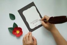 페이퍼플라워 수제엽서 종이꽃 만들기 DIY 입체꽃 캘리그라피 엽서 : 글꼴아트샵