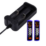 18650 배터리 2개 2구 충전기 세트 C타입 3000mAh 몬스터파워 : 대륙의 실수-