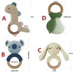 딸랑이 1pc 아기 나무 장난감 크로 셰 동물 공룡 Teether 체육관 음악 반지 신생아 유모차 물건 : 해외직구시아몰