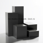 자작나무 엽서 진열대 전단지 잡지 아크릴 매트 블랙 베이스 제기 디스플레이 스탠드 의류 : 디자인콜렉트