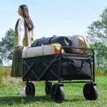 캠핑 웨건 카트 접이식 수레 왜건 캐리어 자립형 뒷문오픈 손수레 : 브릭잇