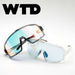 WTD 데이브레이크 에어 미러 변색 등산 자전거 선글라스 고글 올클리어 블루 : 제이디바이크