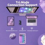 키붐키보드 KiiBOOM 팬텀 21 핫스왑 가능 키 블루투스 5.0 유선 및 무선 기계식 키패드 남향 RGB LED : 주니-스토어