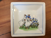 거위5형제 파랑꽃 도자기 접시 도자기핸드페인팅 25 : 현갤러리공방