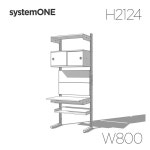 [시스템ONE] 진열대 서재공부방단독 W800 H2124 L스탠드(자립형) 무타공 : 펀잇쳐스Fun-it-Urs