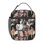 보온 도시락 가방 현진 콜라주 스트레이 액세서리 팝 스타 런치 푸드 박스 트렌디 쿨러 학교용 : 추추컴퍼니