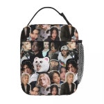 보온 도시락 가방 현진 콜라주 스트레이 액세서리 팝 스타 런치 푸드 박스 트렌디 쿨러 학교용 : 추추컴퍼니