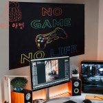 게이밍룸 포스터 PC방 패브릭 배경천 게임라이프 S : 군넉샵