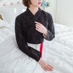 샬람순수한복 | [다래원한복] 생활한복 순수 레이스 저고리 먹빛 : 다래원한복