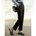 여성 봄 가을 미라클 밴딩 팬츠 일자 슬랙스 정장 9부 바지 팬츠 H5900 : 투엠케이