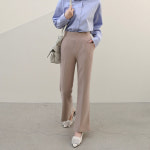 여성 봄 가을 미라클 밴딩 부츠컷 슬랙스 정장 바지 팬츠 H4624 : 투엠케이