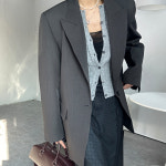 테일러드자켓 여성오버핏자켓 보이핏자켓 : 매그파이