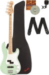 fender Fender Squier Affinity Precision Bass PJ 번들 긱백 튜너 스트랩 및 Austin Bazaar 교육용 DVD 포함 - 서프 그린 : JS2