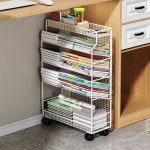 바퀴 렉 다용도 세탁 장 이동식 선반 진열대 책상 옆에   심플한 작은 가 달린 착탈식 : 디자인콜렉트