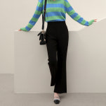 여성 봄 가을 미라클 밴딩 부츠컷 슬랙스 정장 바지 팬츠 H4624 : 투엠케이