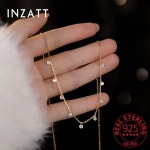 은목걸이 목걸이 실버 체인 줄 은 진짜 925 스털 지르콘 물방울 파티 클래식 파인 주얼 : 우리물산