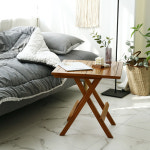 접이식테이블 거실 사이드 캠핑 원형 쇼파 책상 원목 카페 마호가니 이동식 폴딩 사각 탁자 : 도도잇v